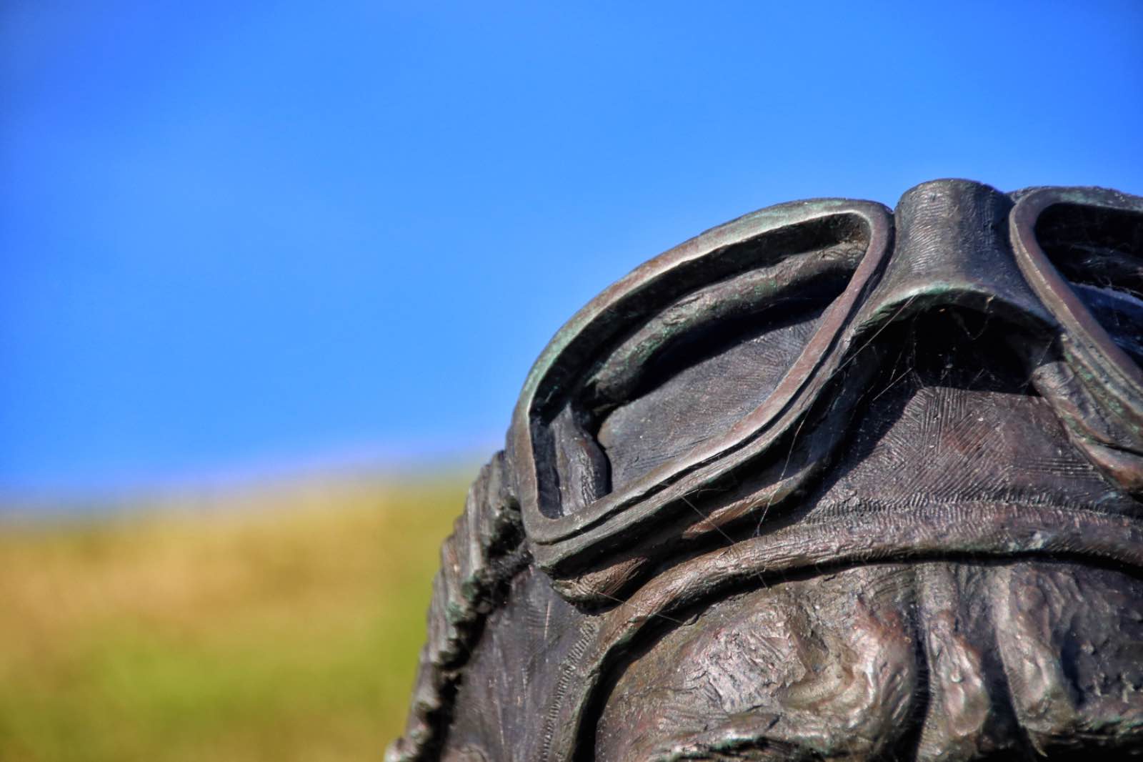 An aviator hat with goggles